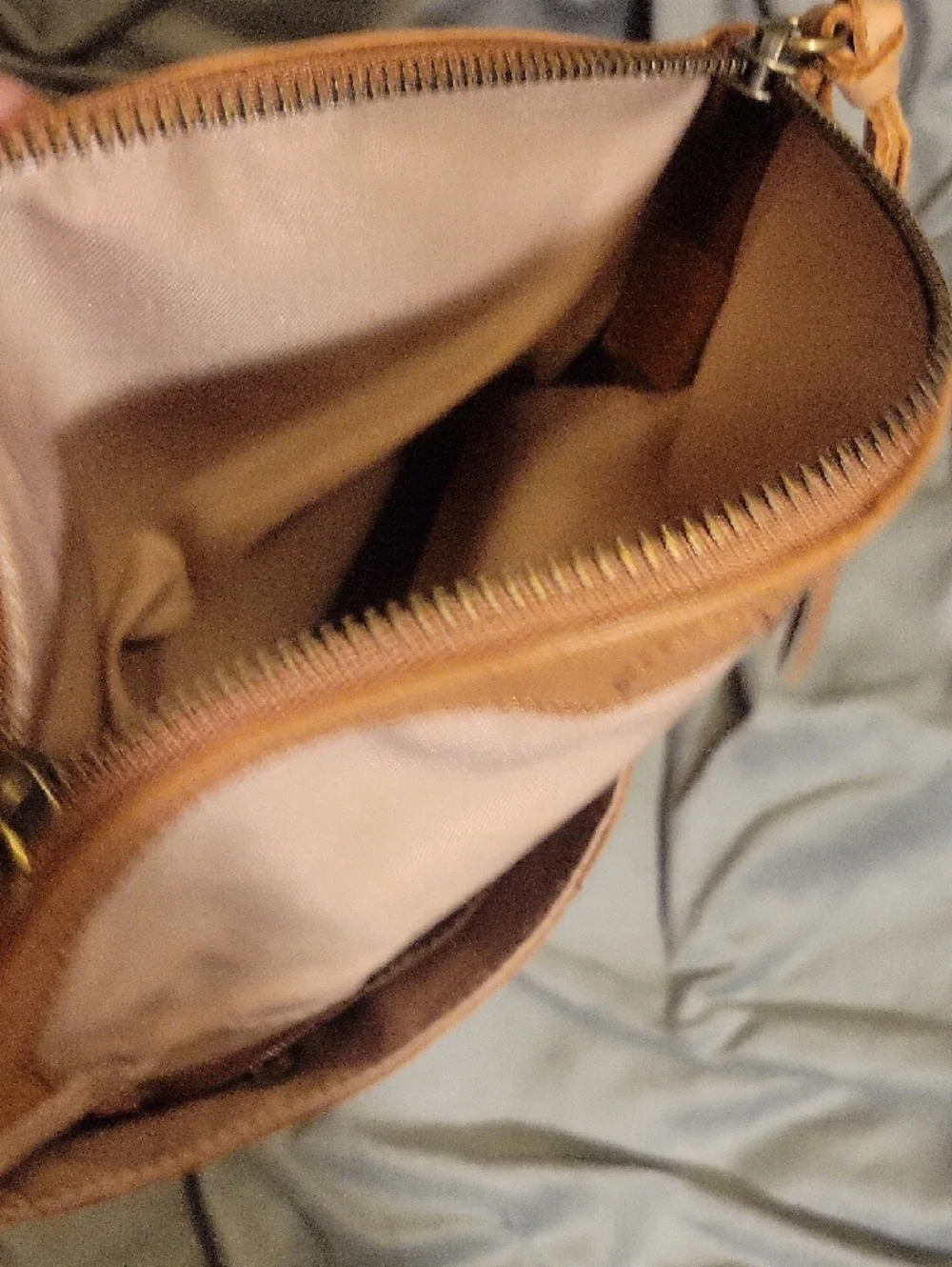 The Sak Tan Embossed Leather Crossbody with Tassel - Picture 7 of 8